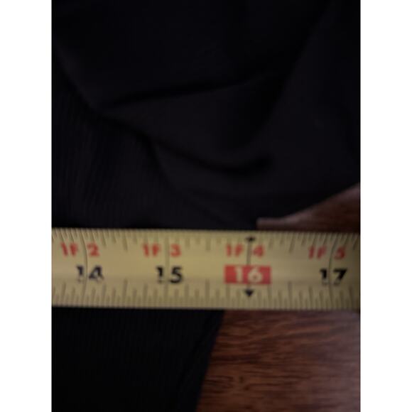 Y2K Black Ribbed Lace Cropped Cardigan Button Up Coquette Fairy Grunge Top L - Picture 8 of 10